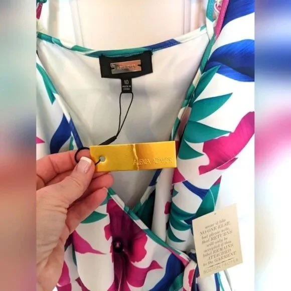 NWT Alexia Admor for Boston Proper wrap dress. Size 10. - Picture 4 of 7